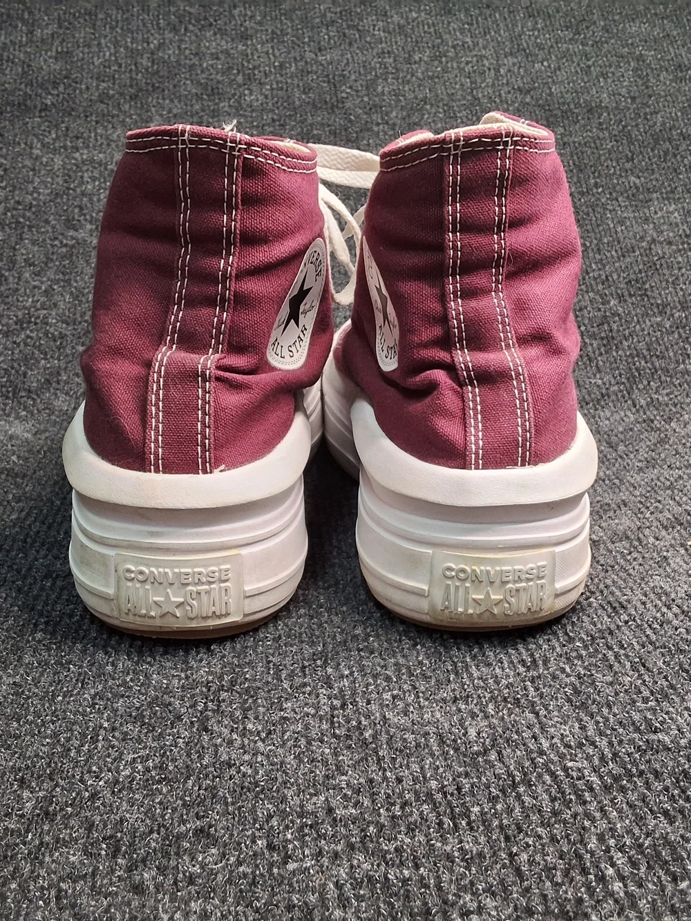Converse High Top Sneakers in Burgundy Canvas